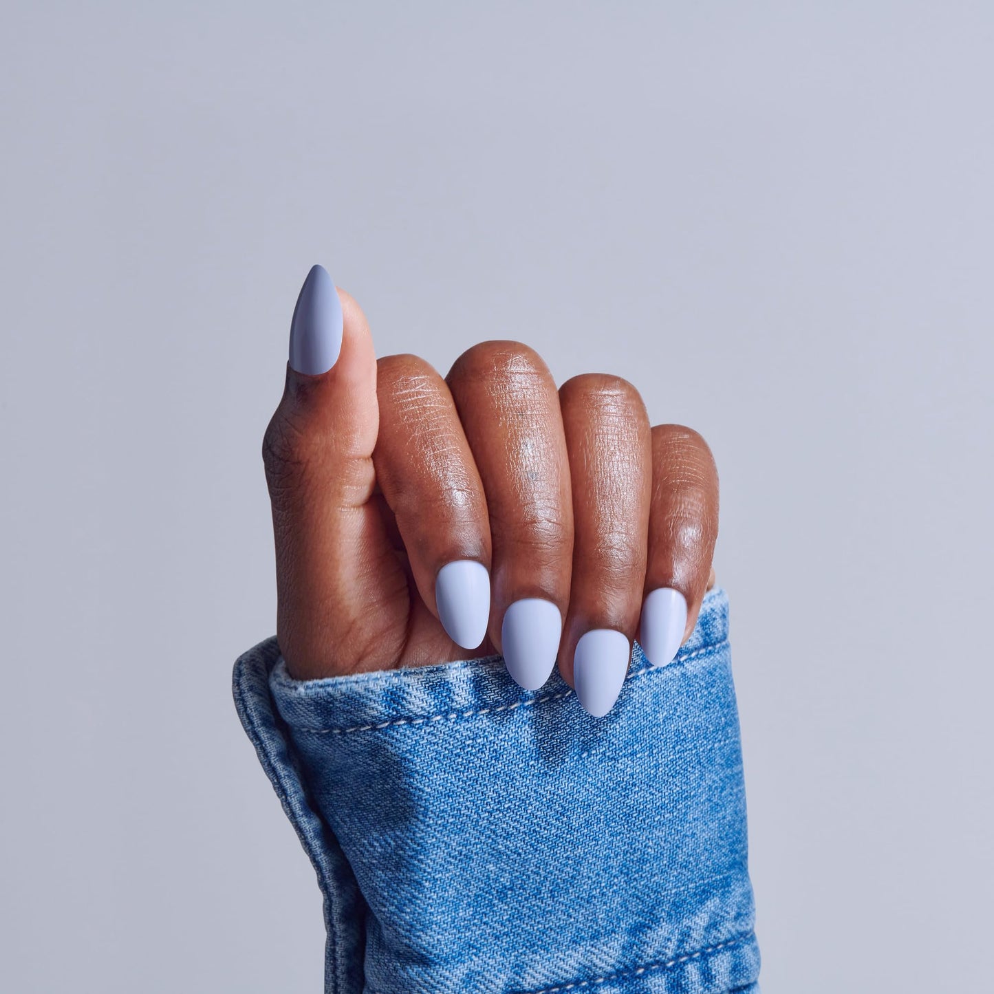 Kiss Core, Press On Nails, Nail glue included, 'Flee', Blue, Short Size, Almond Shape, Includes 32 Nails, 2g Glue, 1 Manicure Stick, 1 Mini File Beauty and Personal Care KISS