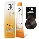 GK HAIR Color Cream 6.0 Intense Natural Dark Blonde - 100% Grey Coverage | Semi, Demi-Permanent Results | 8-10 Vol Semi | 20-30-40 Vol Permanent Beauty & Personal Care GK HAIR