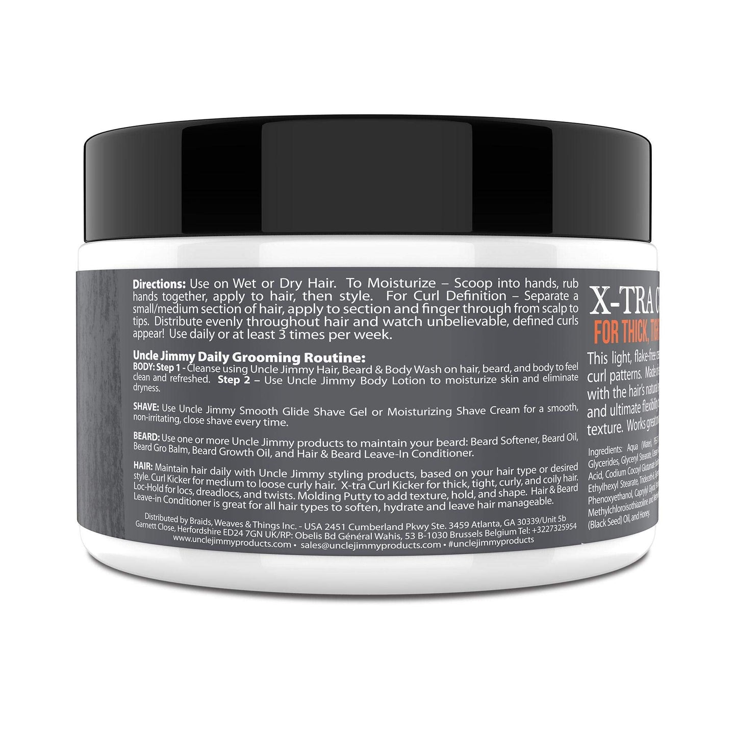 Uncle Jimmy X-TRA Curl-Kicker | Curl Enhancer & Moisturizer for Thick, Curly, Coily, Wavy & Frizzy Hair | Defines & Hydrates | 8oz Beauty & Personal Care Uncle Jimmy
