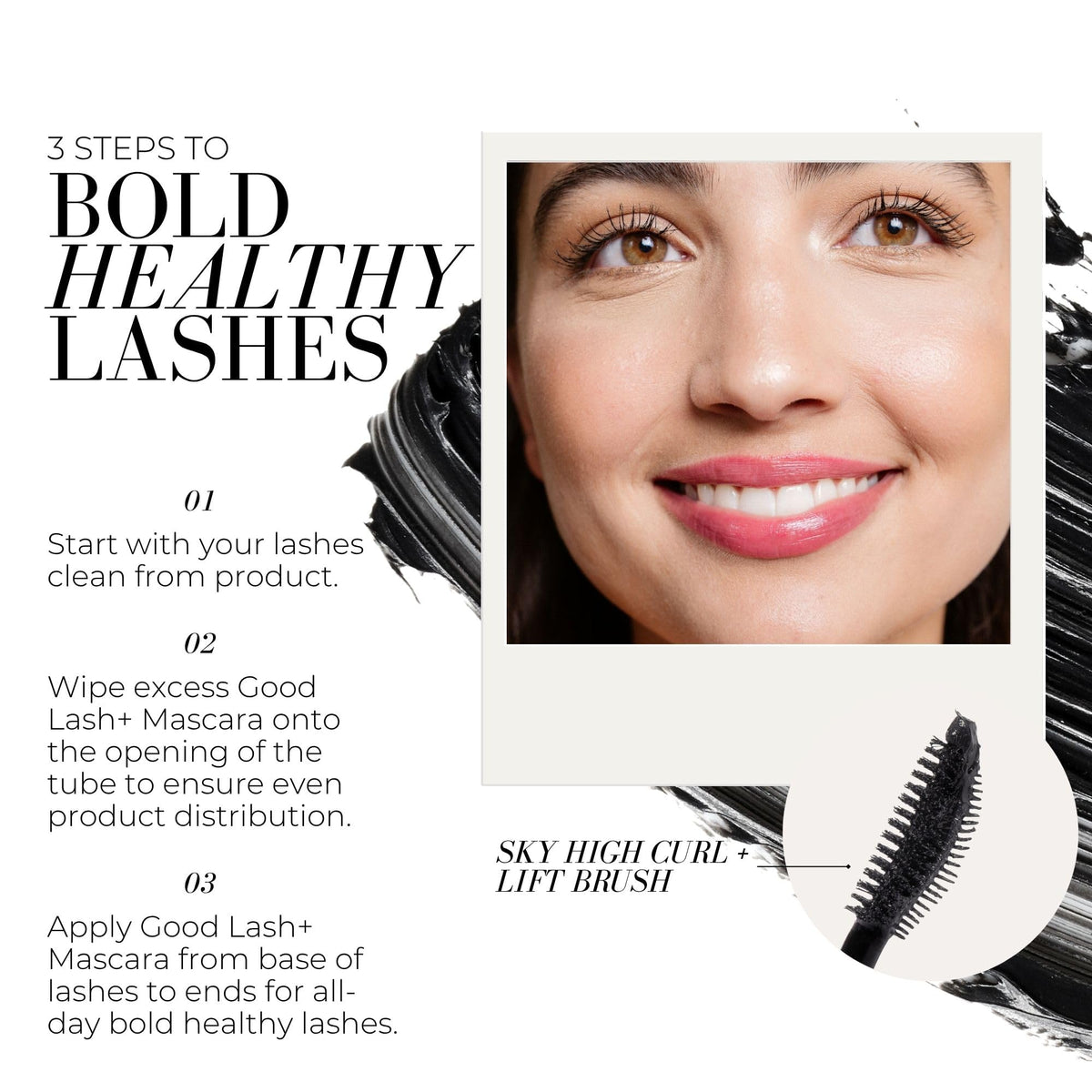 Fitglow Beauty Vegan Good Lash + Mascara | 2-in-1 Volumizing Lengthening & Conditioning Eyelash Mascara | Natural Lash Serum | Reduces Shedding Beauty & Personal Care FITGLOW