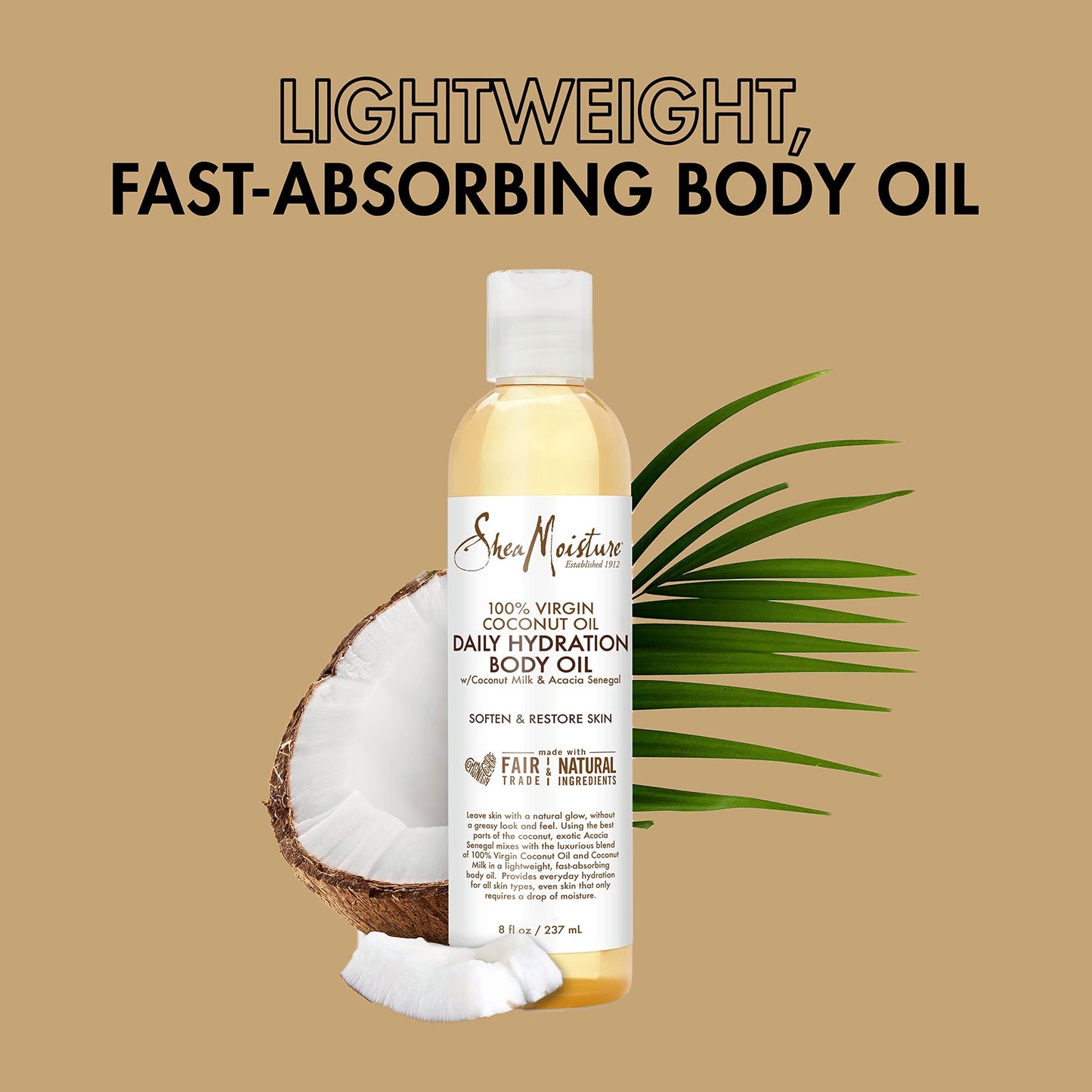Shea Moisture 100% Virgin Coconut Oil Daily Hydration Body Oil, 8 Ounce Beauty & Personal Care Shea Moisture