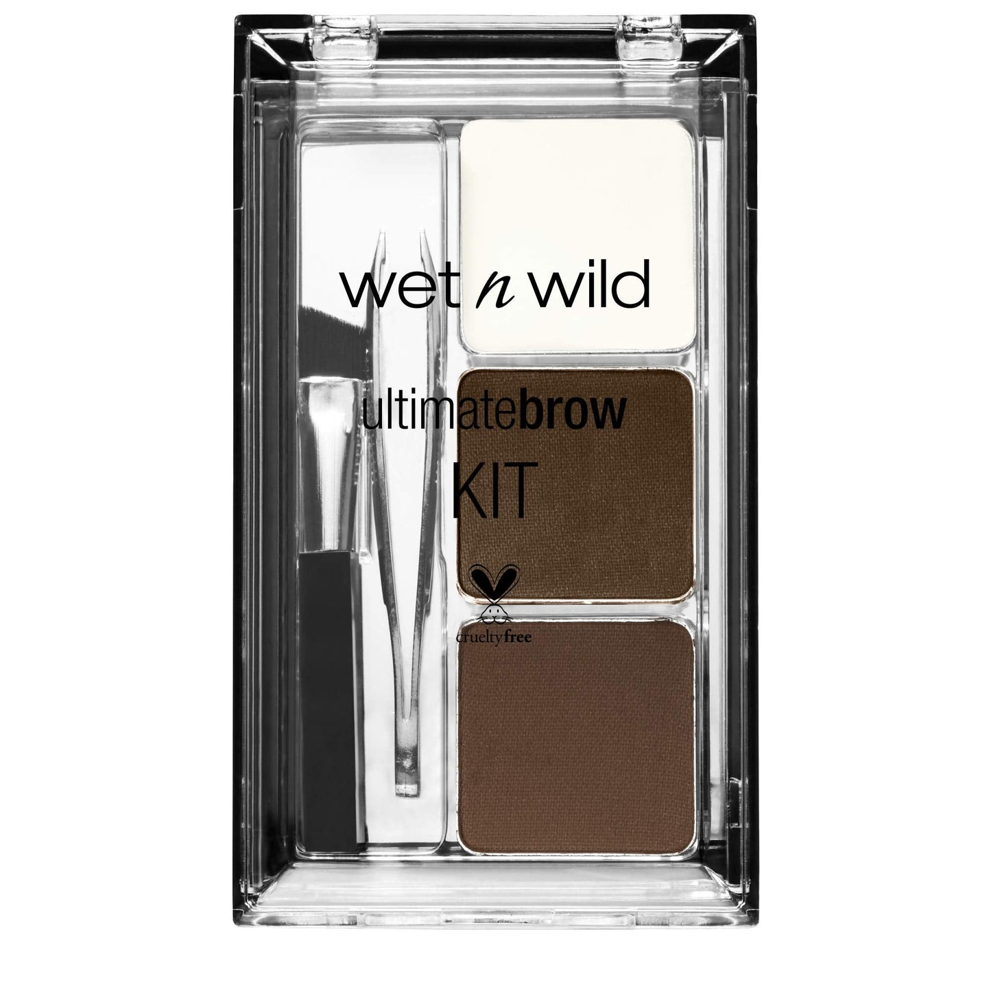 wet n wild Ultimate Eyebrow Makeup Kit, Long-Lasting Matte Brow Powder, Tweezers, Wax & Brush, Built-In Mirror, Purse-Friendly Compact - Dark Brown Beauty & Personal Care wet n wild