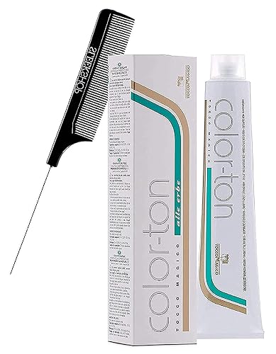 Tocco Magico Color-Ton Alle Erbe Permanent Hair Color Cream (w/Sleek Steel Pin Rat Tail Comb) Haircolor Dye Creme (5R/5.46 Light Copper Chestnu) Beauty & Personal Care Tocco Magico