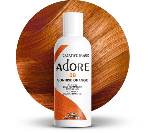 Adore Semi Permanent Hair Color (038 Sunrise Orange) | Vegan & Cruelty-Free Orange Hair Dye | No Ammonia, No Peroxide, No Alcohol | 4 Fl Oz Beauty & Personal Care Adore