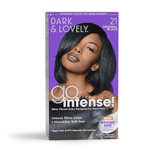 SoftSheen-Carson Dark and Lovely Ultra Vibrant Permanent Hair Color Go Intense Hair Dye with Olive Oil for Shine and Softness, Original Black Beauty & Personal Care SoftSheen