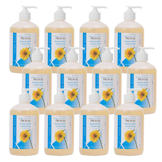 Provon Antimicrobial Lotion Soap with 0.3% PCMX, Pleasant Fragrance, 16 fl oz Counter Top Pump Bottle (Pack of 12) - 4303-12 Beauty & Personal Care GOJO