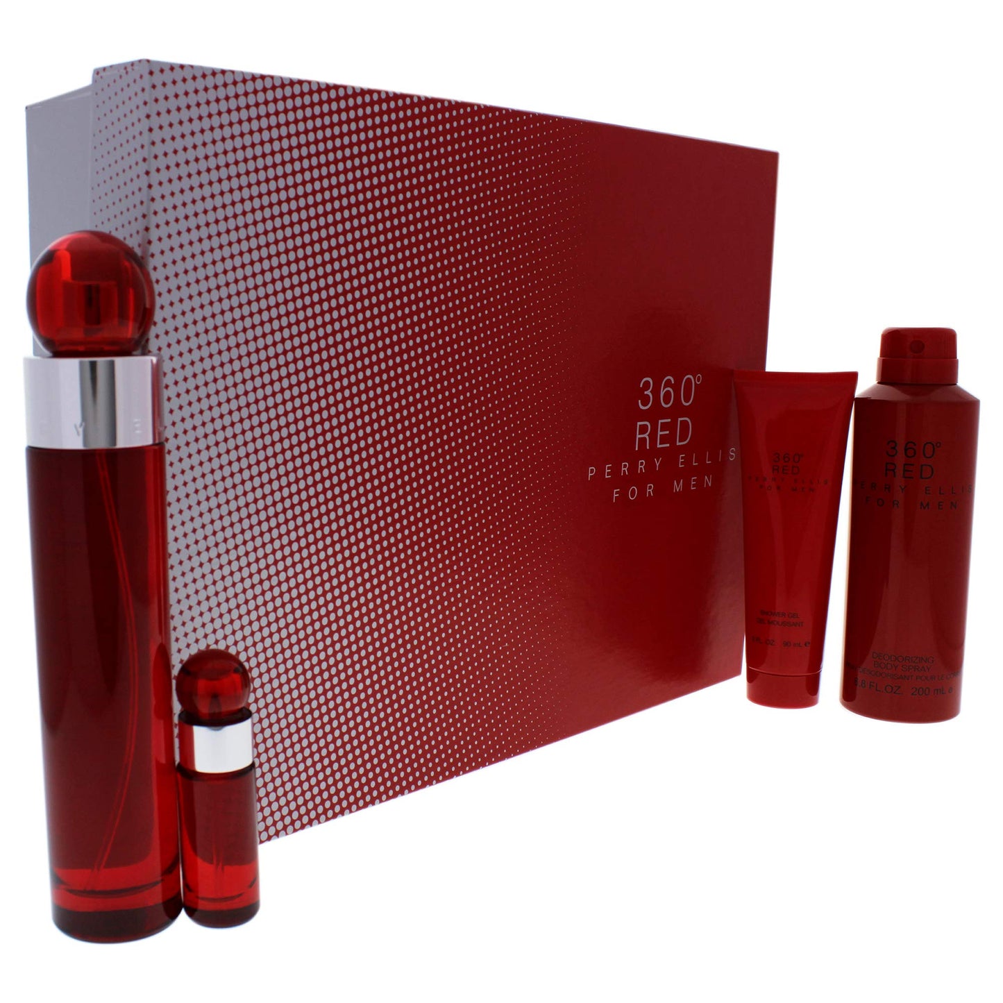 Perry Ellis 360 Red 4 Piece Gift Set for Men 3.4oz Beauty & Personal Care Perry Ellis
