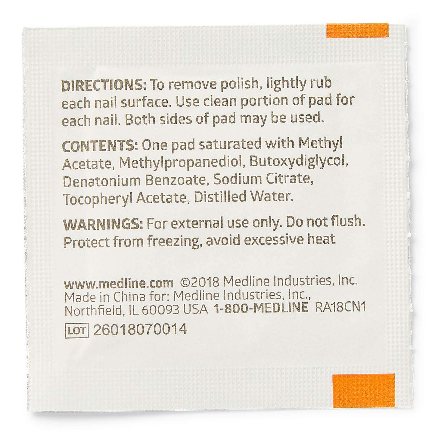 Medline Pad, Remover, Nail Polish (Pack of 100) Beauty & Personal Care Medline