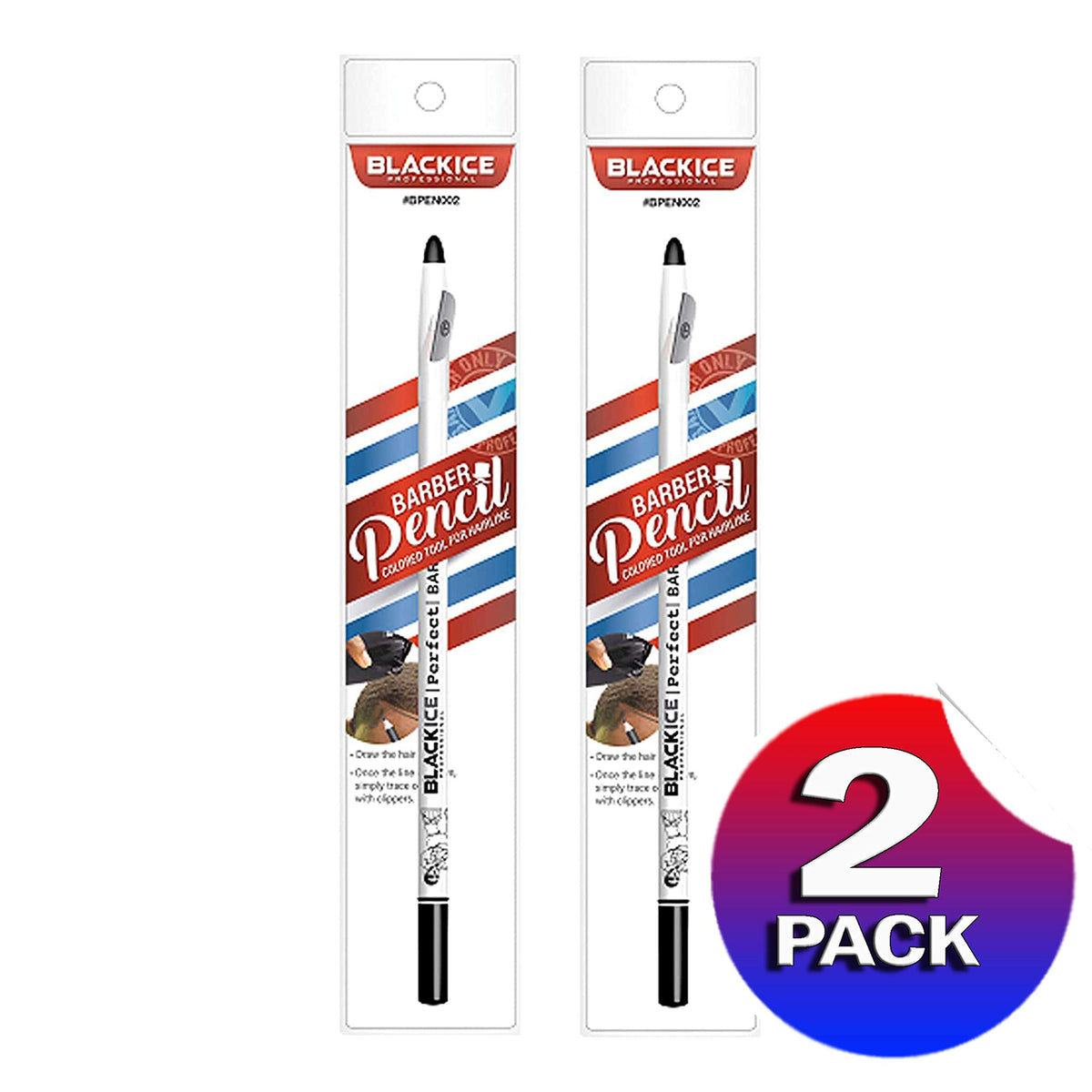 (2) Black Ice Spray Barber Pencils (White) Beauty & Personal Care Black Ice