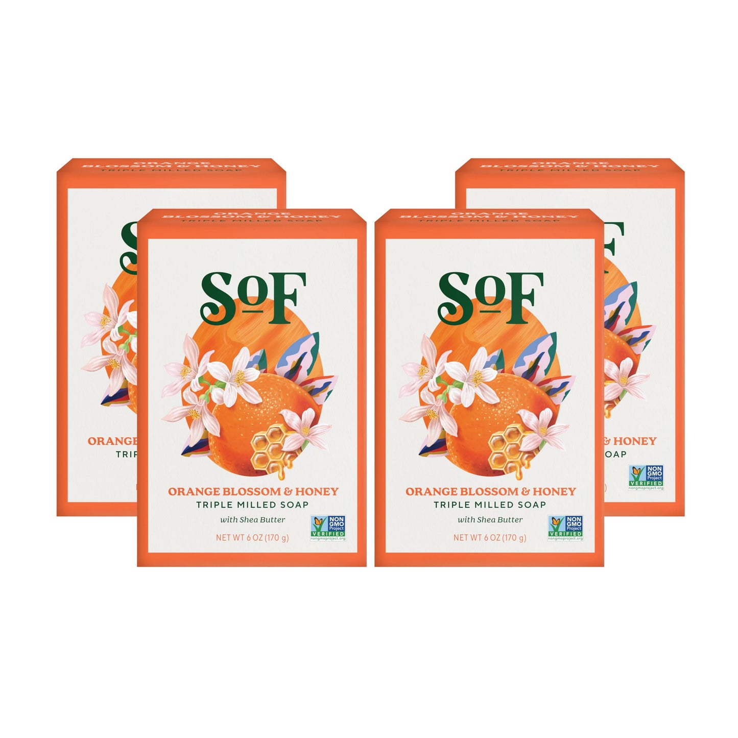 South Of France SoF Triple Milled Bar Soap - With Coconut Oil & Organic Shea Butter- Vegan & Non GMO- Free From Phthalates, Sulfates & Parabens Beauty & Personal Care South Of France