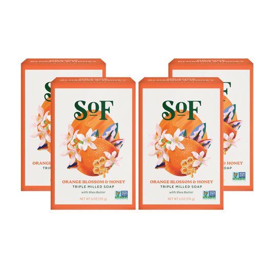 South Of France SoF Triple Milled Bar Soap - With Coconut Oil & Organic Shea Butter- Vegan & Non GMO- Free From Phthalates, Sulfates & Parabens Beauty & Personal Care South Of France