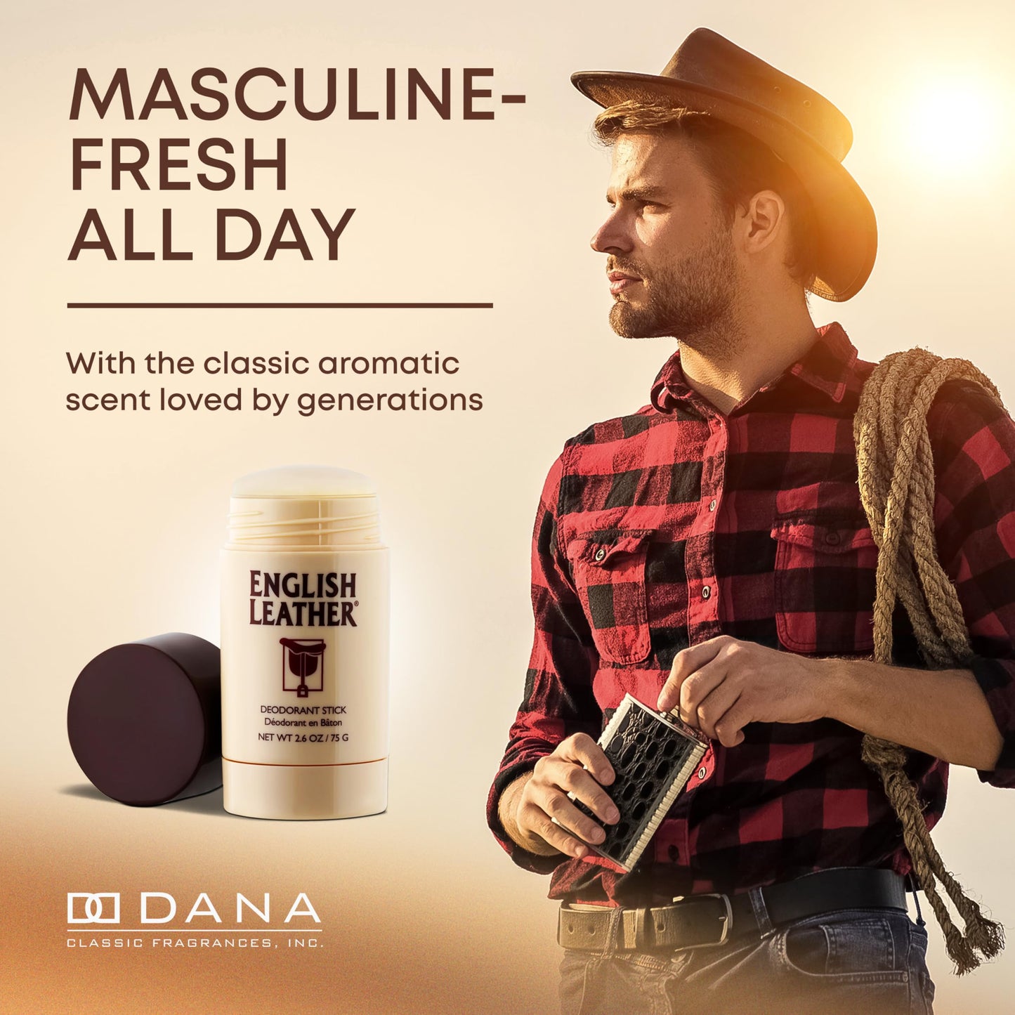 English Leather Deodorant for Men - Classic & Masculine with Long Lasting Citrus, Aromatic & Woody Scent (2.6 Oz / 75 g) Beauty and Personal Care Dana