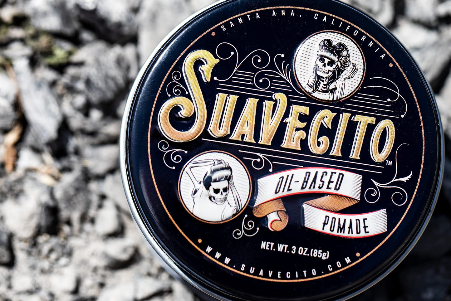 Suavecito Oil Based Pomade 3 oz Tin Can - Original Scent Hair Styling Long Lasting Hold, Healthy High Shine, For All Hair Types - Smooth Slickback Beauty & Personal Care Suavecito