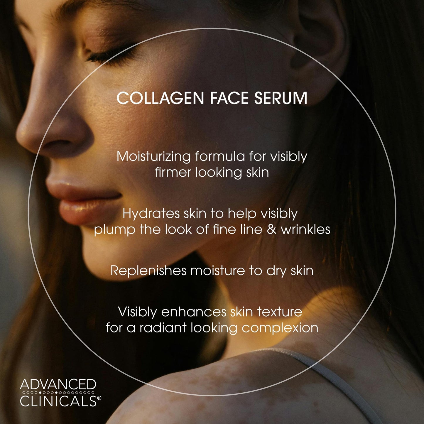 Advanced Clinicals Collagen Serum For Face | Visible Anti Aging Collagen Peptide Serum + Hyaluronic Acid Moisturizer Improves Look Of Wrinkles, Dry Beauty & Personal Care Advanced Clinicals