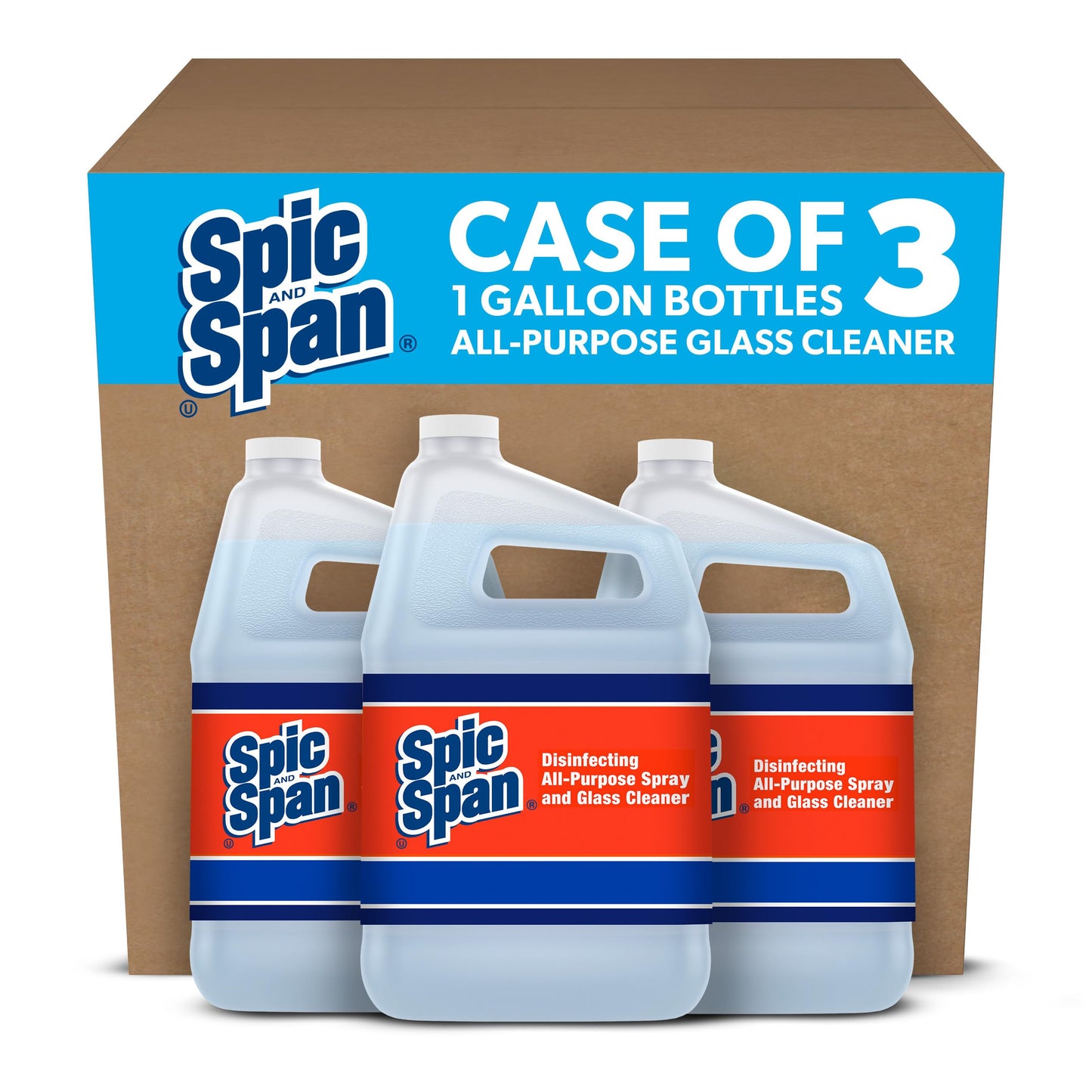 Spic and Span Disinfecting All-Purpose Spray and Glass Cleaner, Bulk Cleaning Spray Refills, Hospital Grade, 1 gal (Case of 3) Beauty & Personal Care P&G PROFESSIONAL
