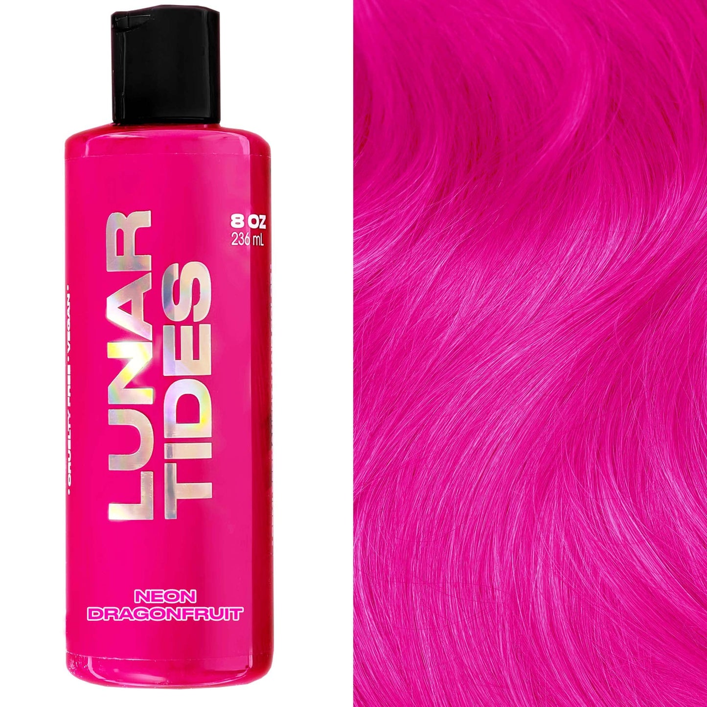 Lunar Tides Semi-Permanent Hair Color (43 colors) (Neon Dragonfruit, 8 fl. oz.) Beauty & Personal Care Lunar Tides