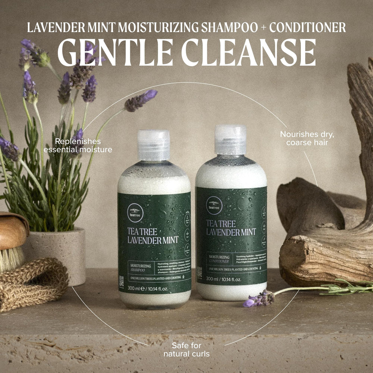 Tea Tree Lavender Mint Moisturizing Conditioner, Hydrates + Soothes, For Coarse + Dry Hair, 2.5 fl. oz.