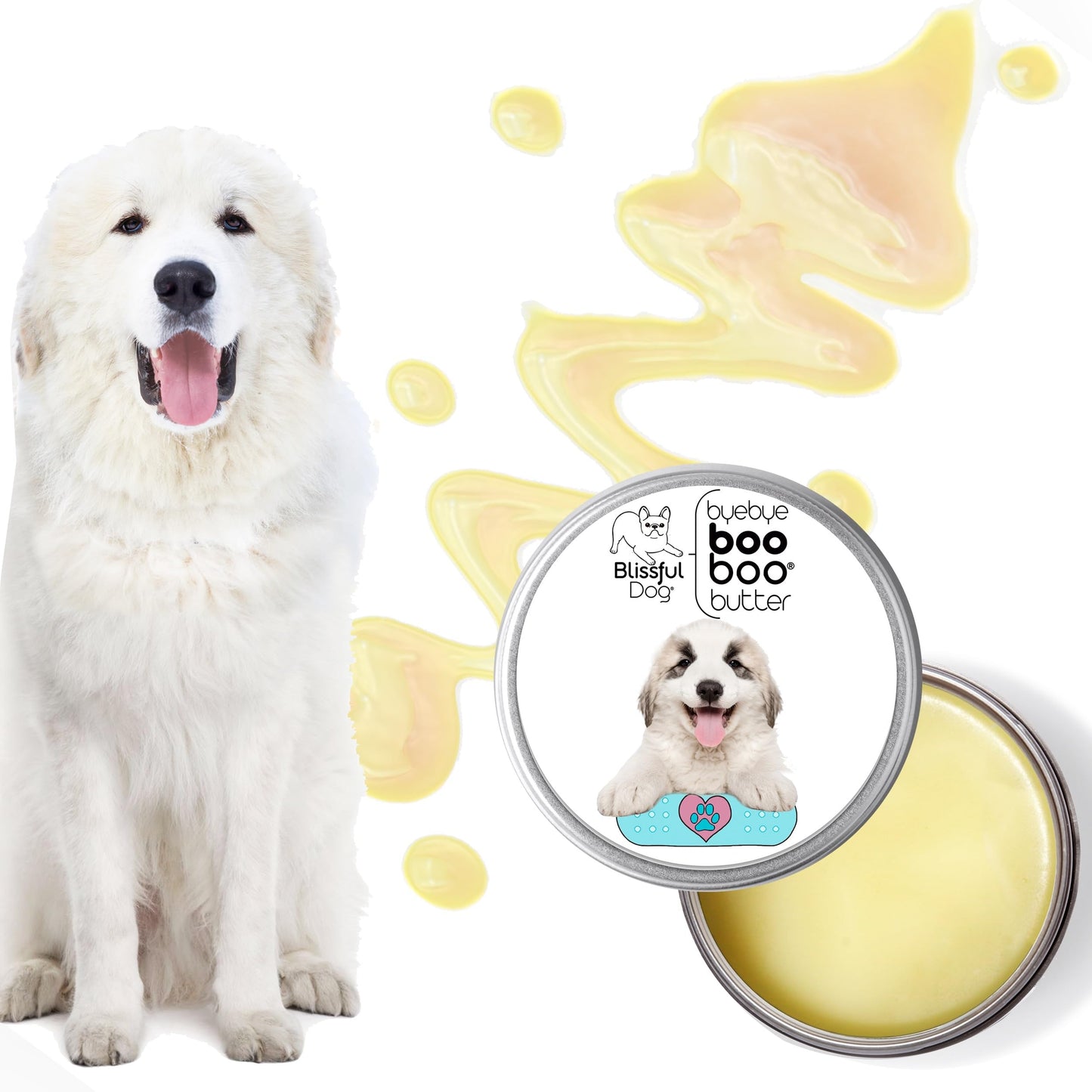The Blissful Dog 4 oz TIN Great Pyrenees Booboo Butter Beauty and Personal Care The Blissful Dog