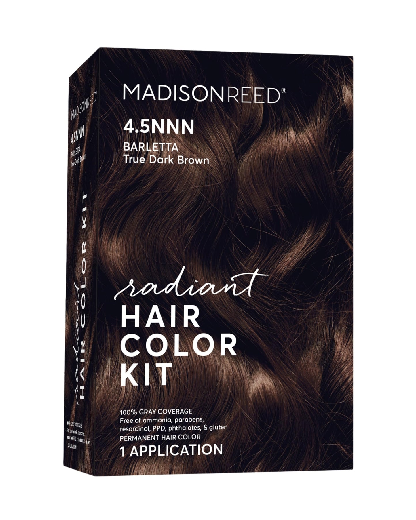 Madison Reed Radiant Hair Color Kit - 4.5NNN Darkest Brown with Warm Tones (Barletta Brown), 100% Gray Hair Coverage Permanent Hair Dye for Resistant Beauty & Personal Care Madison Reed