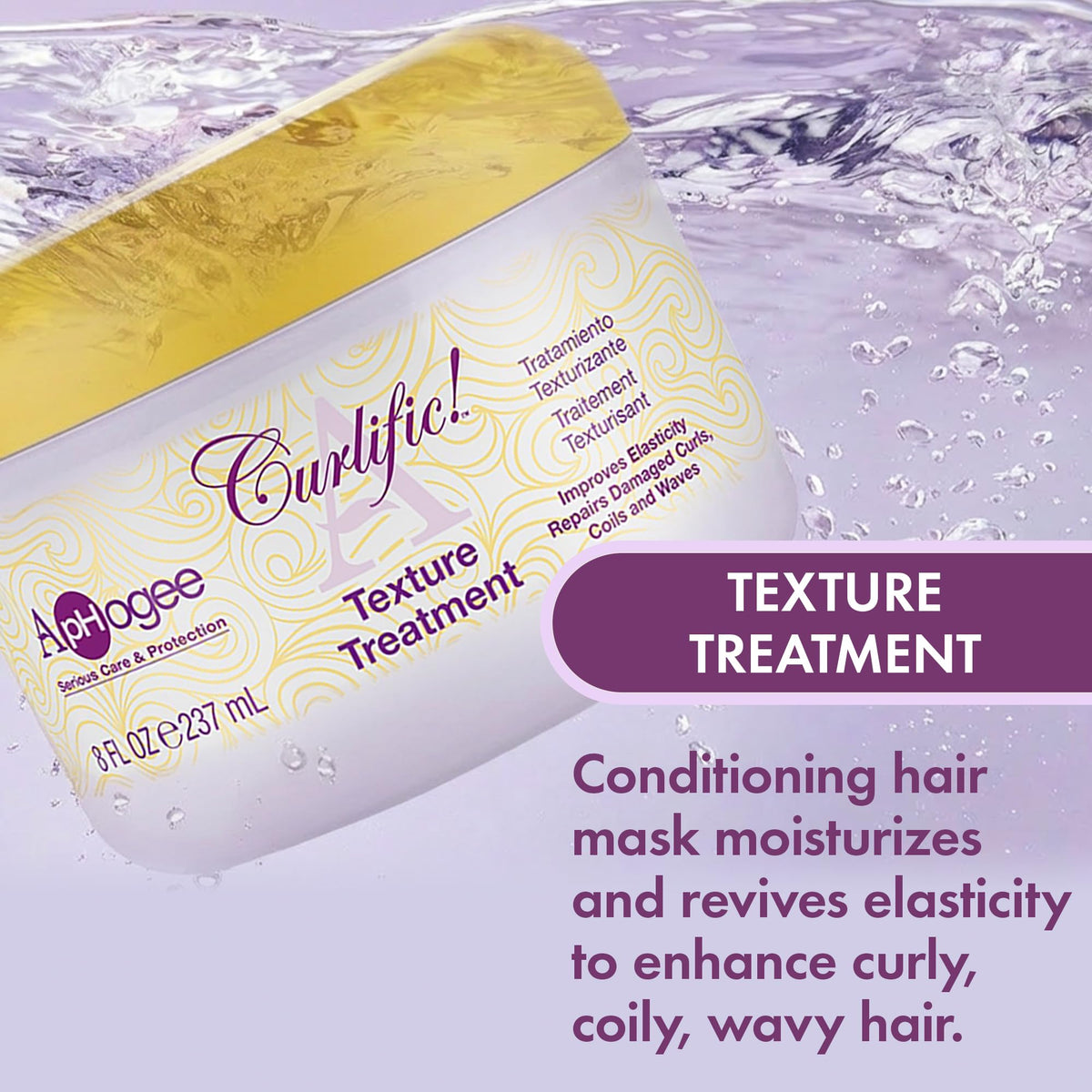 Aphogee Curlific Hair Mask Texture Treatment for Curly Hair (8 Fl Oz)