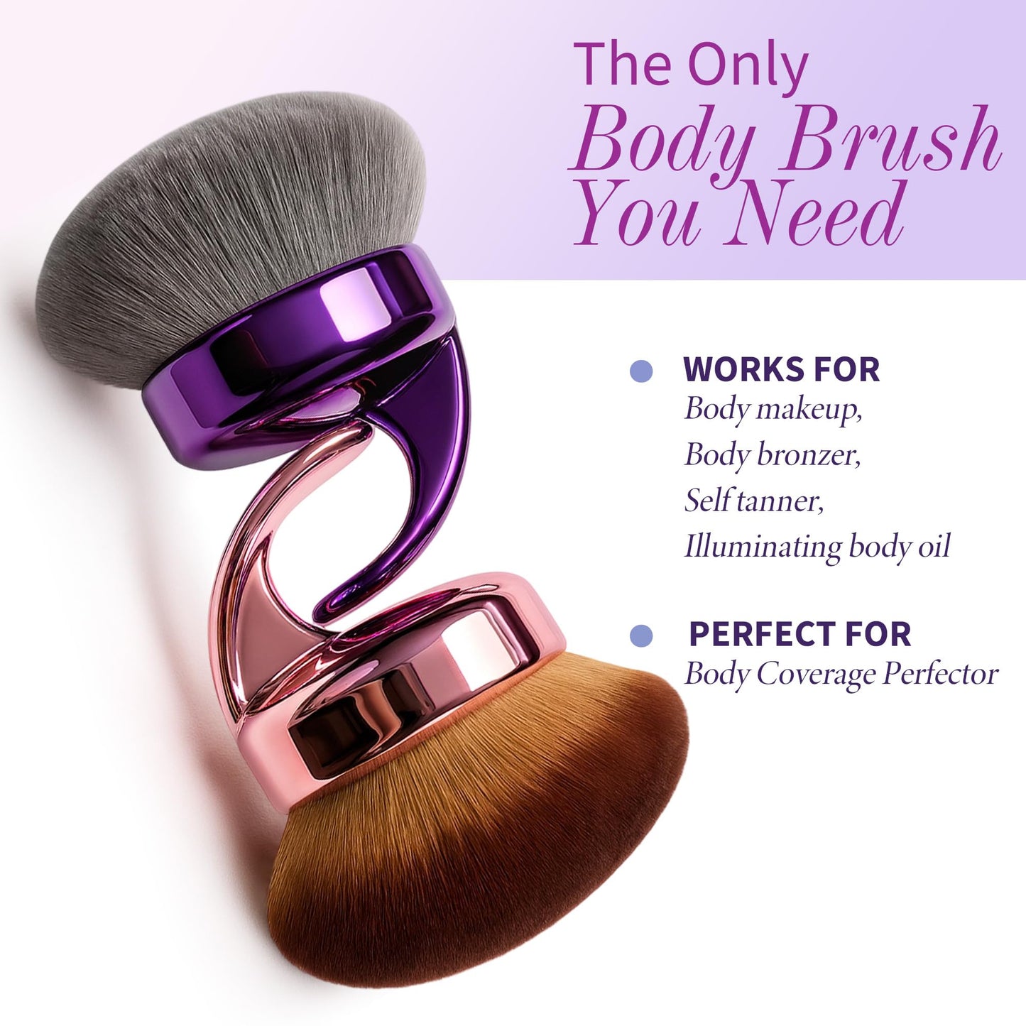 Blend & Blur Ultra Large Body Makeup Brush For Self Tanner, 5.11inch Wide-headed Kabuki Brush, Leg Makeup &Bronzer Self Tan Applicator Provides Beauty and Personal Care Hoostee