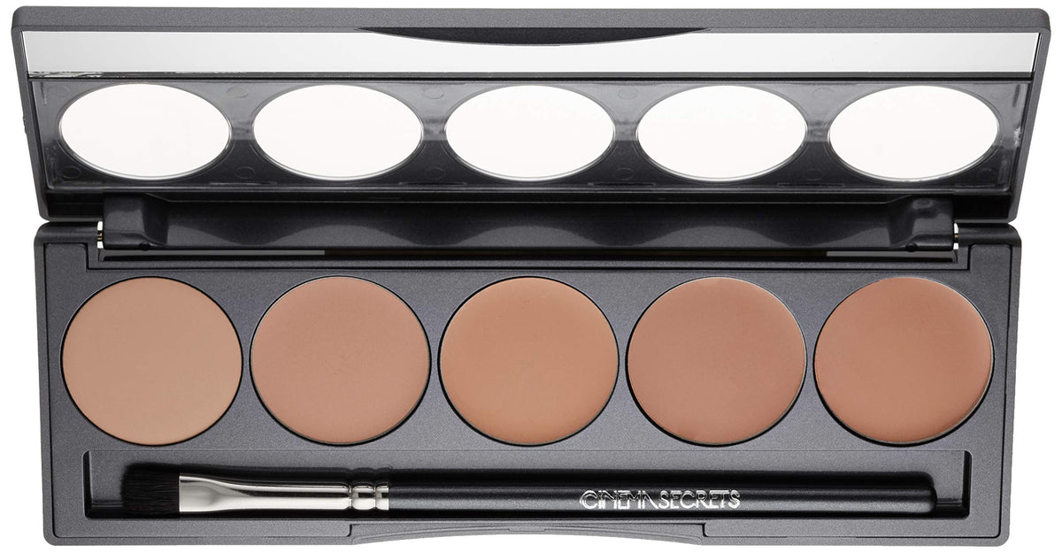 Cinema Secrets Ultimate Foundation 5-in1 Palette - Light-Med Pink-Beige Undertones, 500A series, Buildable Coverage, Long-Wear Matte Finish Beauty & Personal Care CINEMA SECRETS