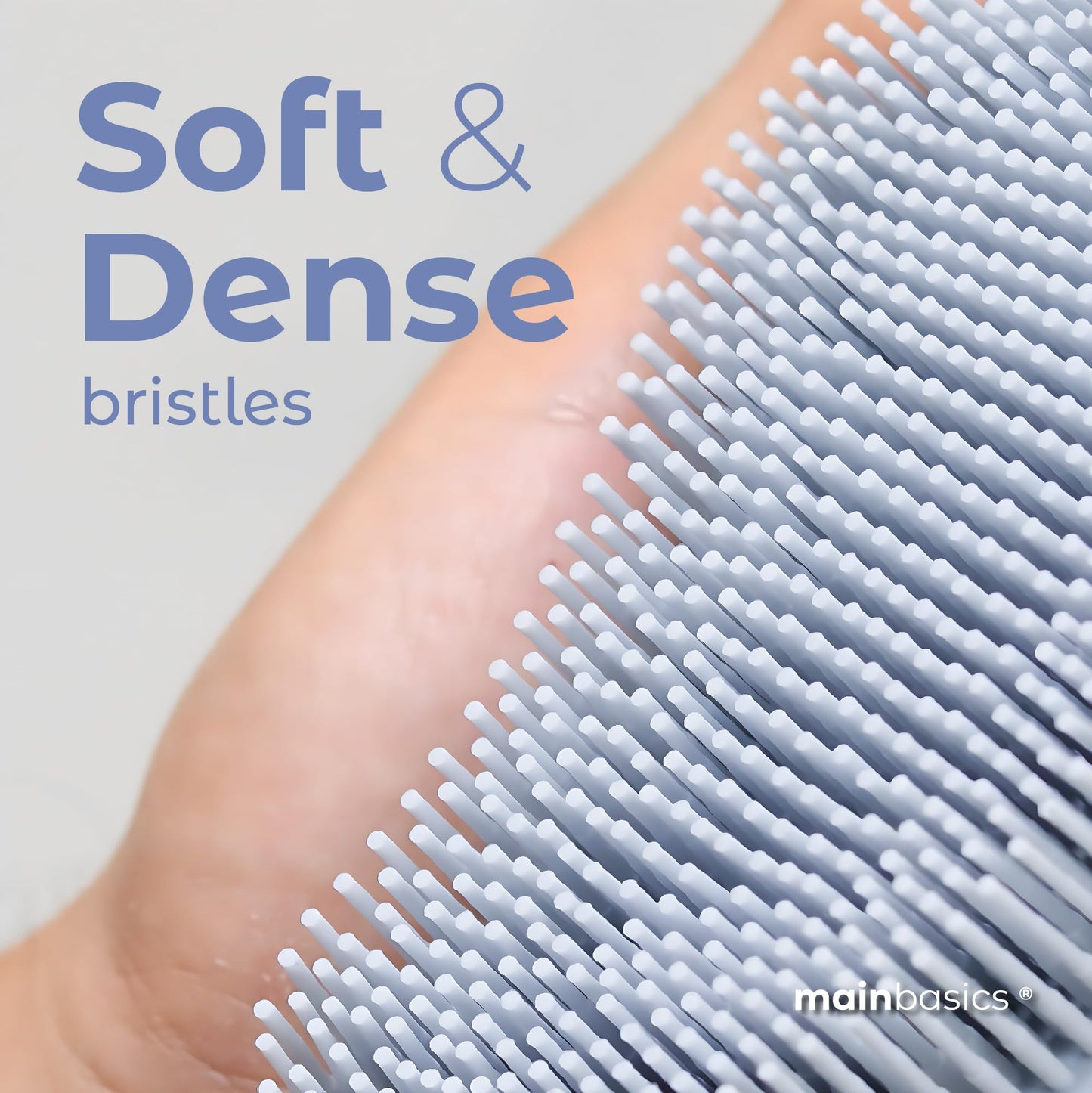 MainBasics Silicone Body Scrubber Dual-Sided Shower Loofah and Exfoliator (Frosted Sky, Exfoliate) Beauty & Personal Care MainBasics