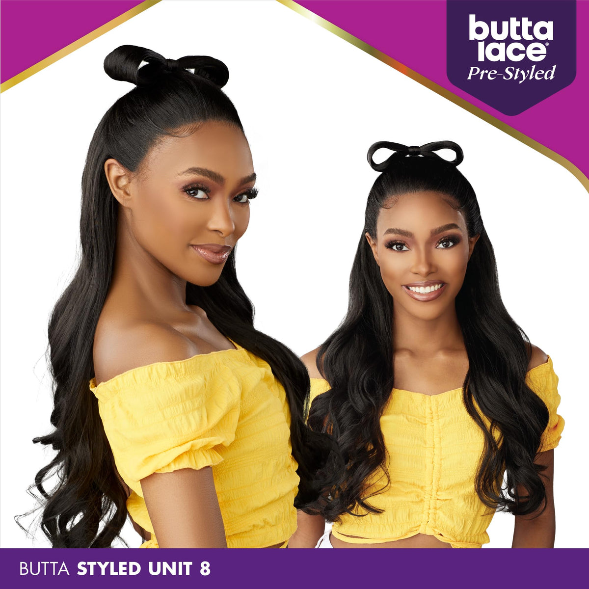 Sensationnel Butta Lace Prestyled Wig-Unit 8, 1 JETBLACK