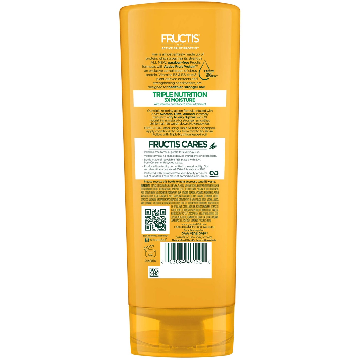 Garnier Fructis Triple Nutrition Conditioner, Dry to Very Dry Hair, 12 fl. oz. Beauty & Personal Care Garnier
