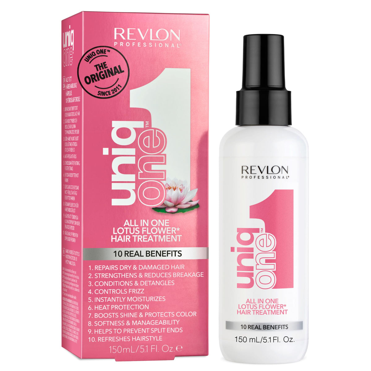 REVLON PROFESSIONAL UniqOne 10-in-1 Hair Treatment, Lotus Flower, 5.1 Fl Oz