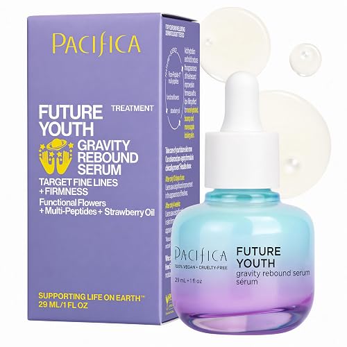 Pacifica Future Youth Gravity Rebound Face Serum - Multi-Peptide Firming Facial Serum for Fine Lines, Anti-Aging & Elasticity Vegan & Cruelty-Free Beauty & Personal Care Pacifica