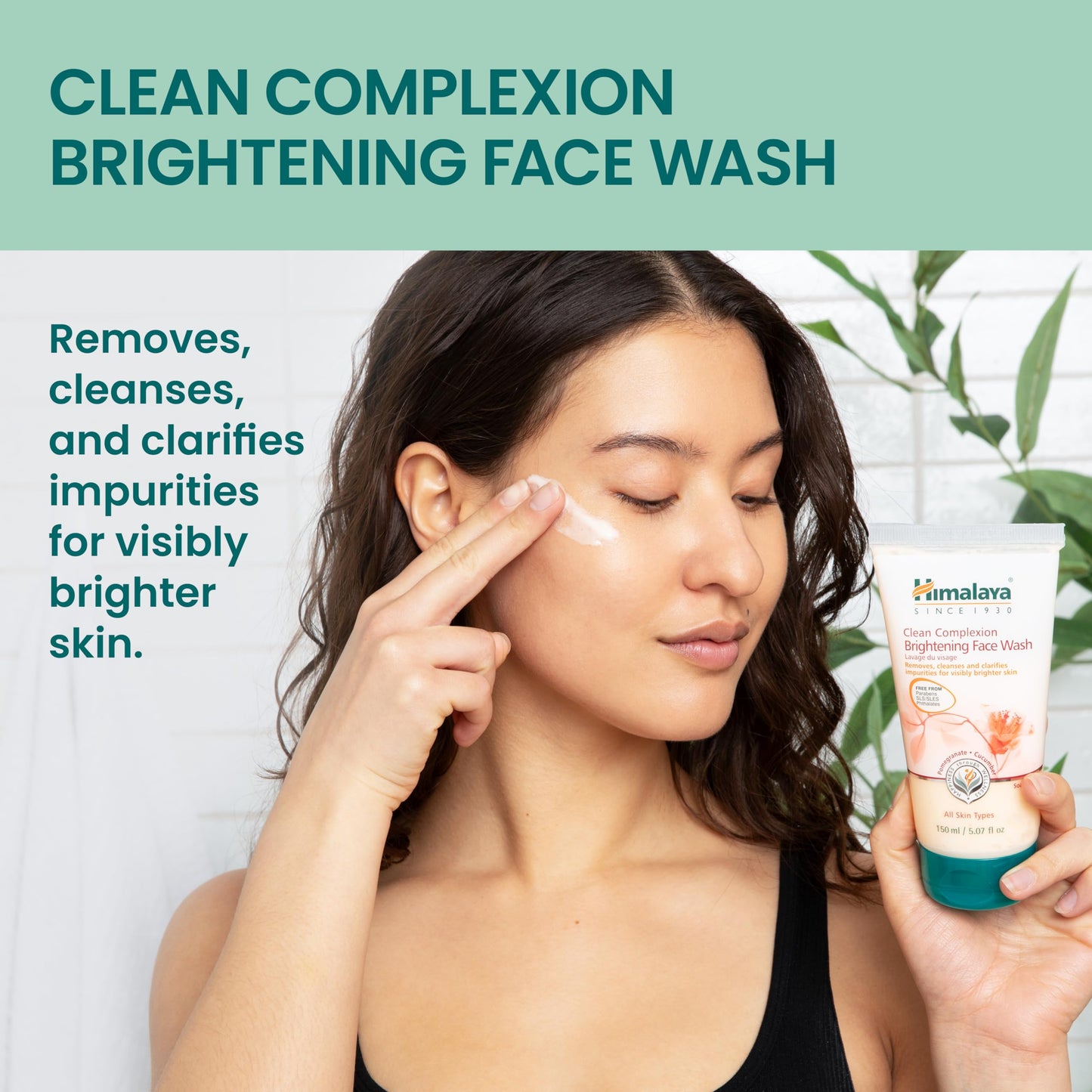 Himalaya Clean Complexion Brightening Face Wash for Bright Clean Skin, For All Skin Types, Free from Parabens, SLS, and Phthalates, 150 ml (5.07 oz) Beauty & Personal Care Himalaya