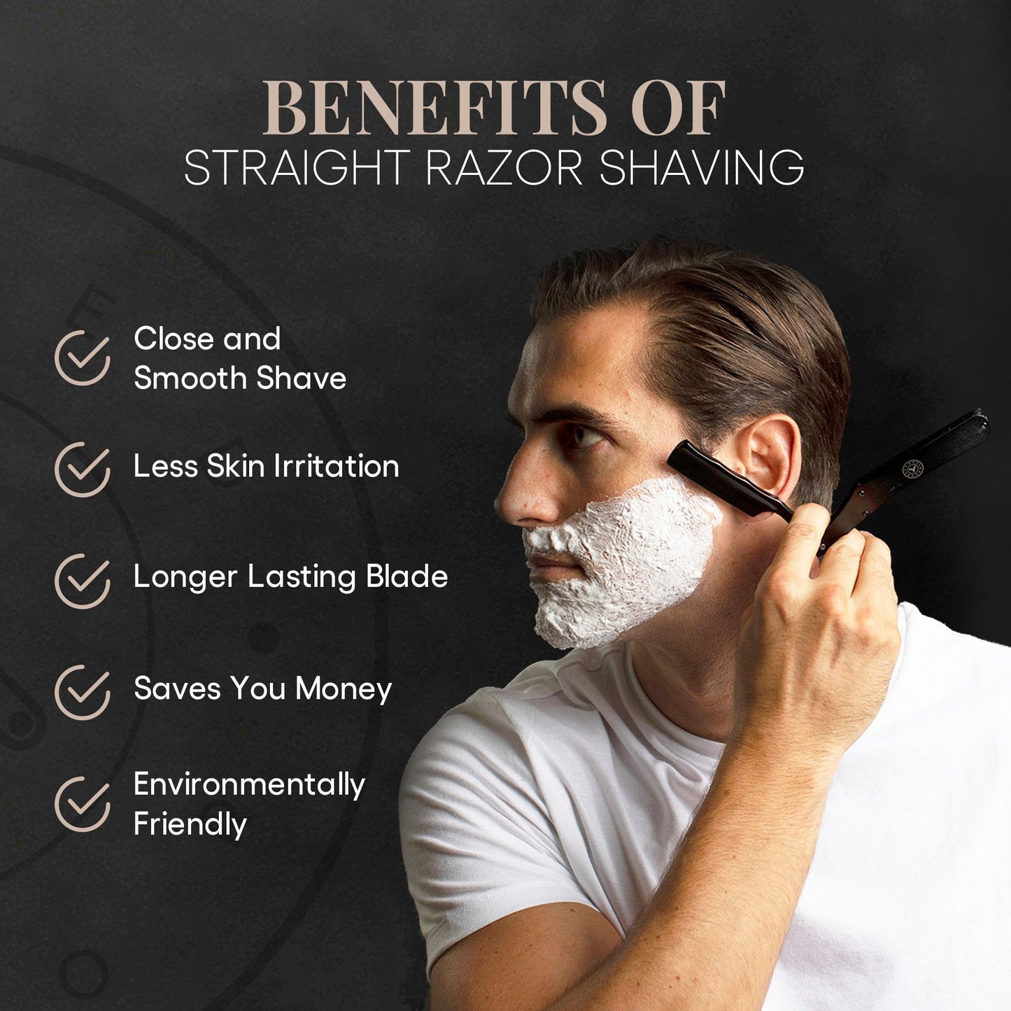 Naked Armor Lancelot Black Stainless Steel Straight Razor?Shave Ready Straight Edge Razor, Stainless Steel, Barber Approved Straight Razors Beauty and Personal Care Naked Armor