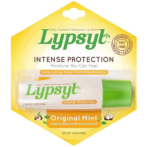 Lypsyl Intense Protection Original Mint, Lip Balm 0.10 oz (Pack of 10) Beauty & Personal Care Lypsyl