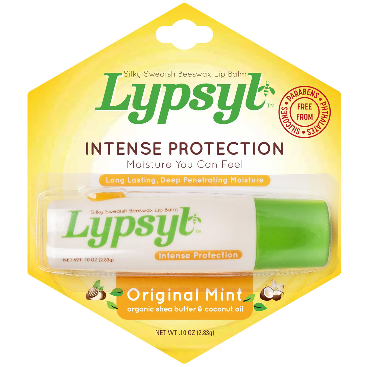 Lypsyl Intense Protection Original Mint, Lip Balm 0.10 oz (Pack of 10) Beauty & Personal Care Lypsyl