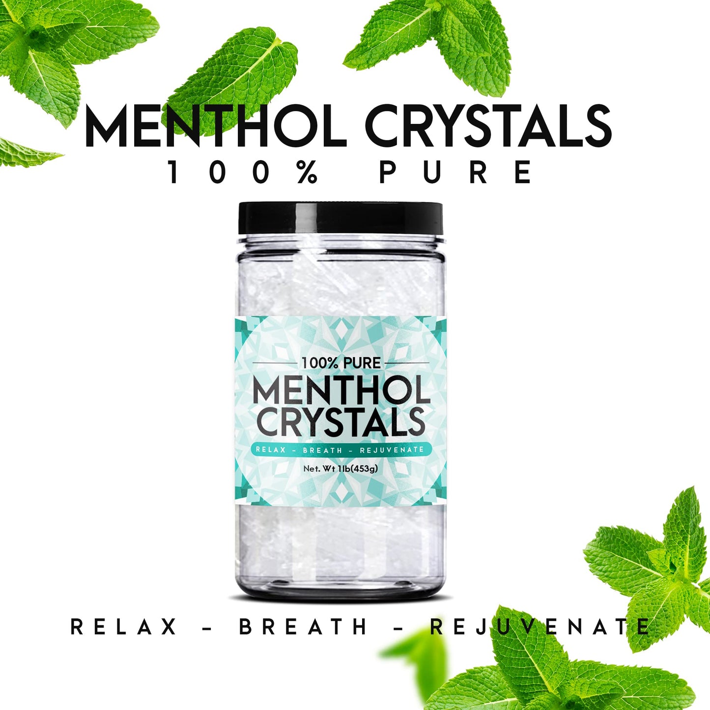 Three Drops of Life Menthol Crystals, Natural Mentha Arvensis, Aromatherapy for Shower Steamers, Humidifiers, Room Freshener or Addition for Cosmetics Beauty & Personal Care Three Drops of Life