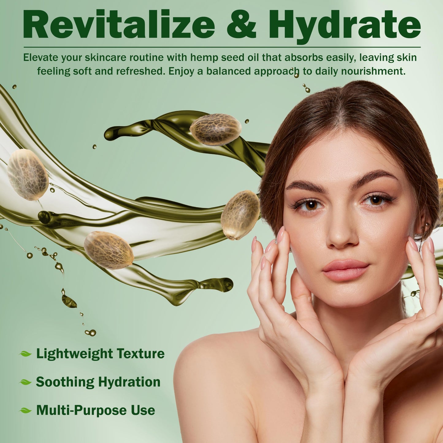 Plant Guru Hemp Seed Oil 4 oz. Virgin, Unrefined 100% Raw Pure Natural - Skin, Body And Hair Moisturizer. Works For Massage, Acne, & More! Beauty & Personal Care Plant Guru