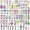 Girls Hair Clips Barrettes, Funtopia 80 Pcs Lovely Animal Fruit Printed Pattern Metal Snap Hair Clips Cartoon Design Hairpins for Kids Teens Pets Beauty & Personal Care Funtopia