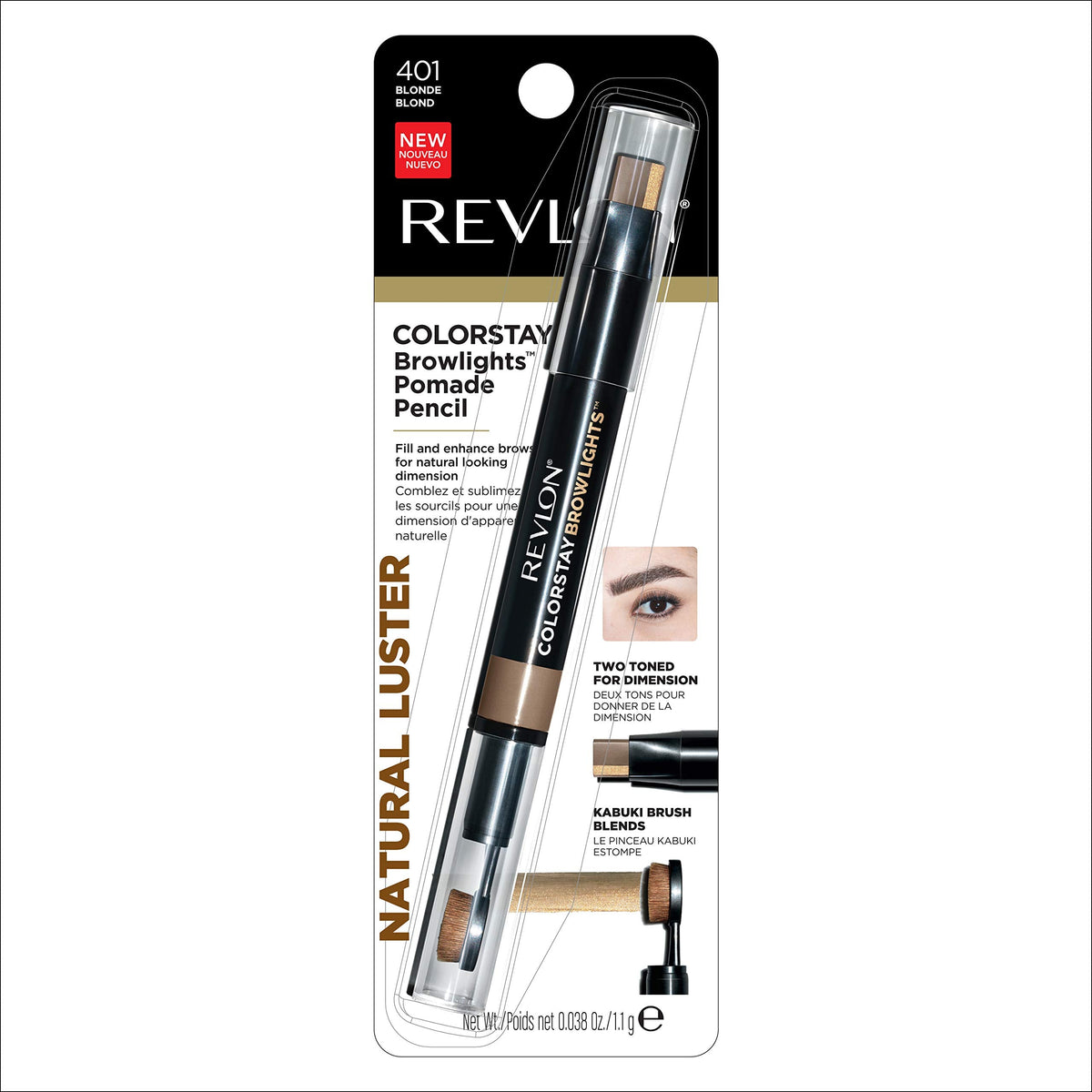 Revlon Colorstay Browlights Pencil, Eyebrow Pencil & Brow Highlighter, Blonde, 0.038 oz Beauty & Personal Care REVLON