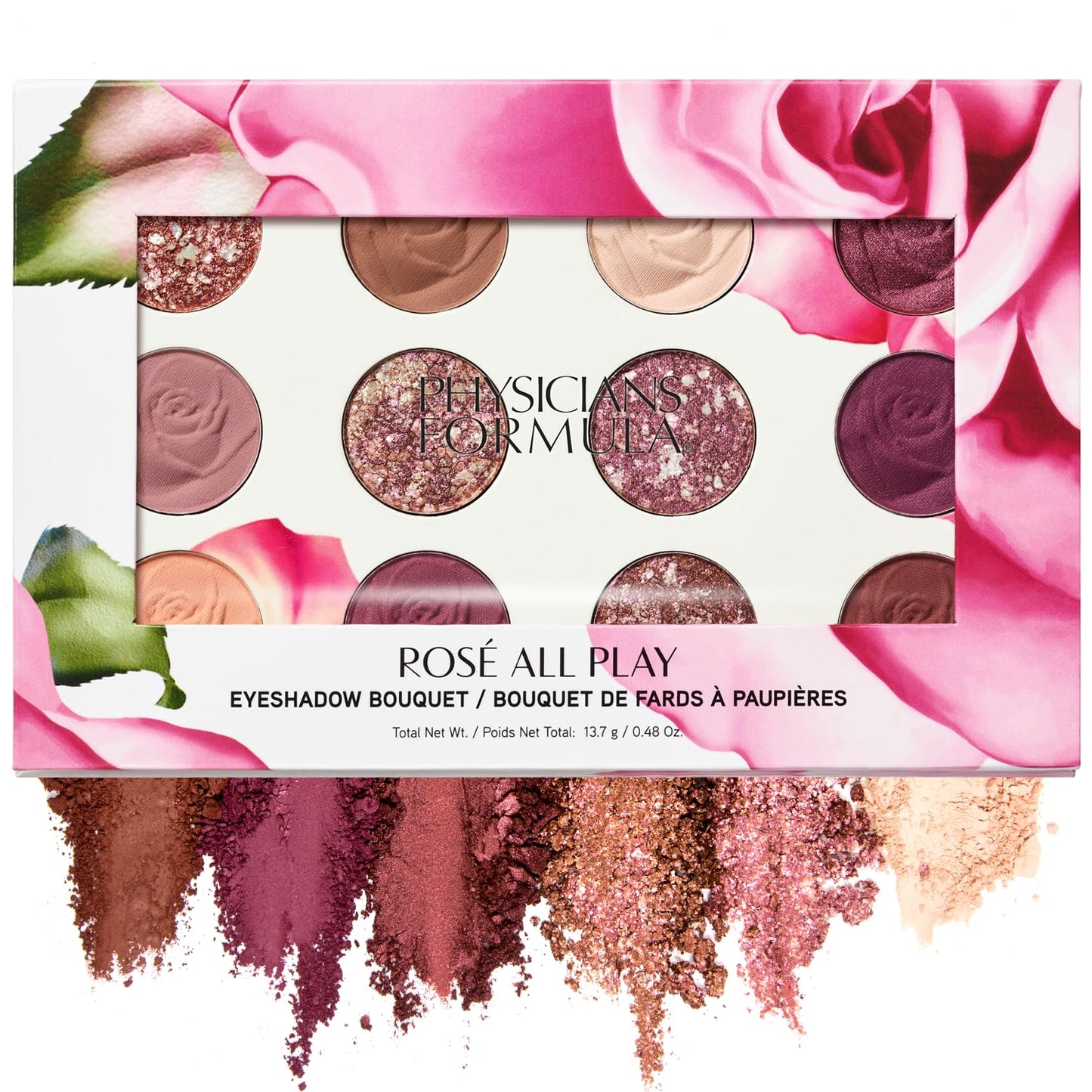 Physicians Formula Eyeshadow Bouquet, 12-Shade Palette with Shimmer, Matte & Satin Finishes, Enriched with Rose Extract - Rose All Play Beauty & Personal Care Physicians Formula