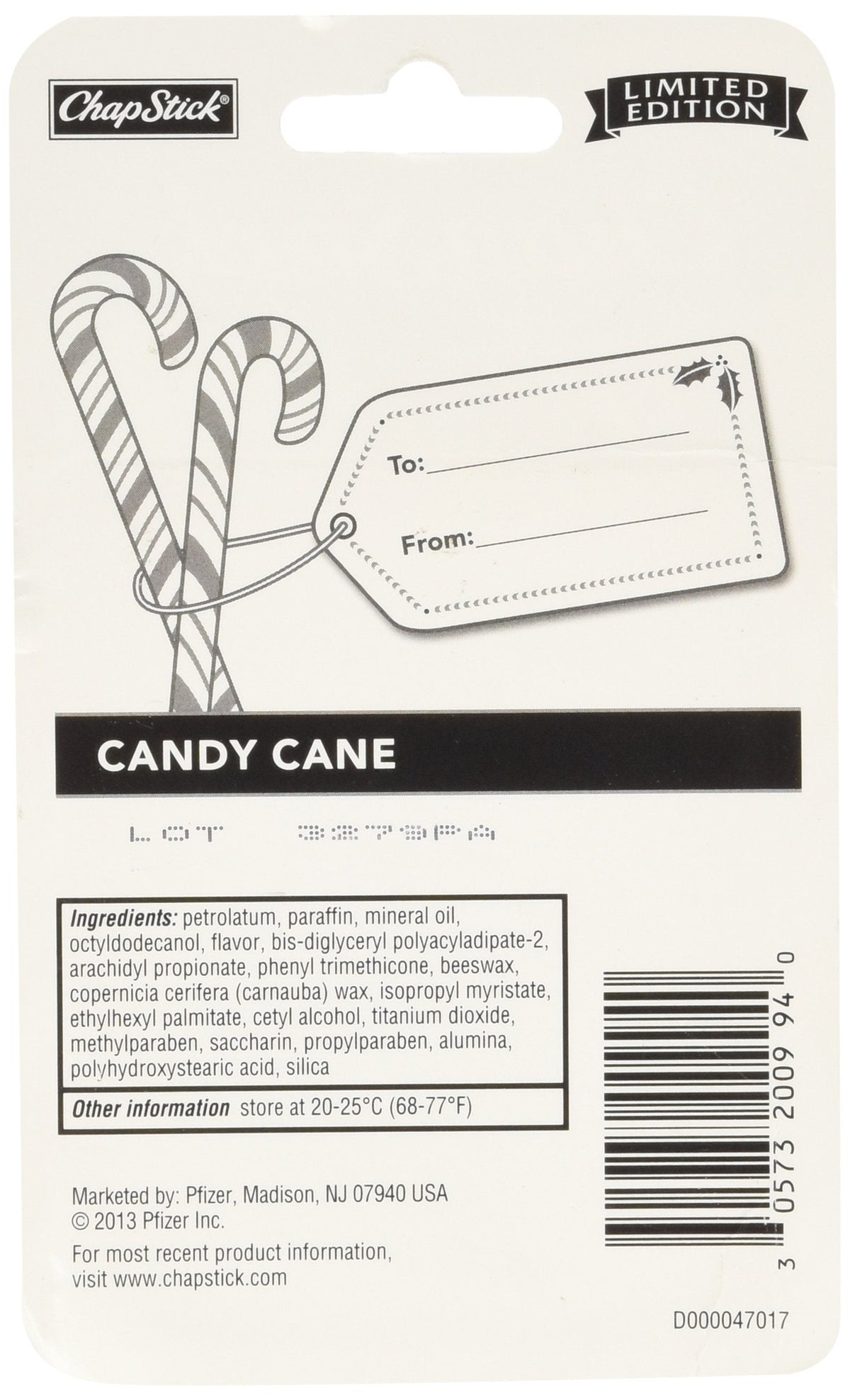 Chapstick Limited Edition Candy Cane a Pack of 3 Beauty & Personal Care ChapStick