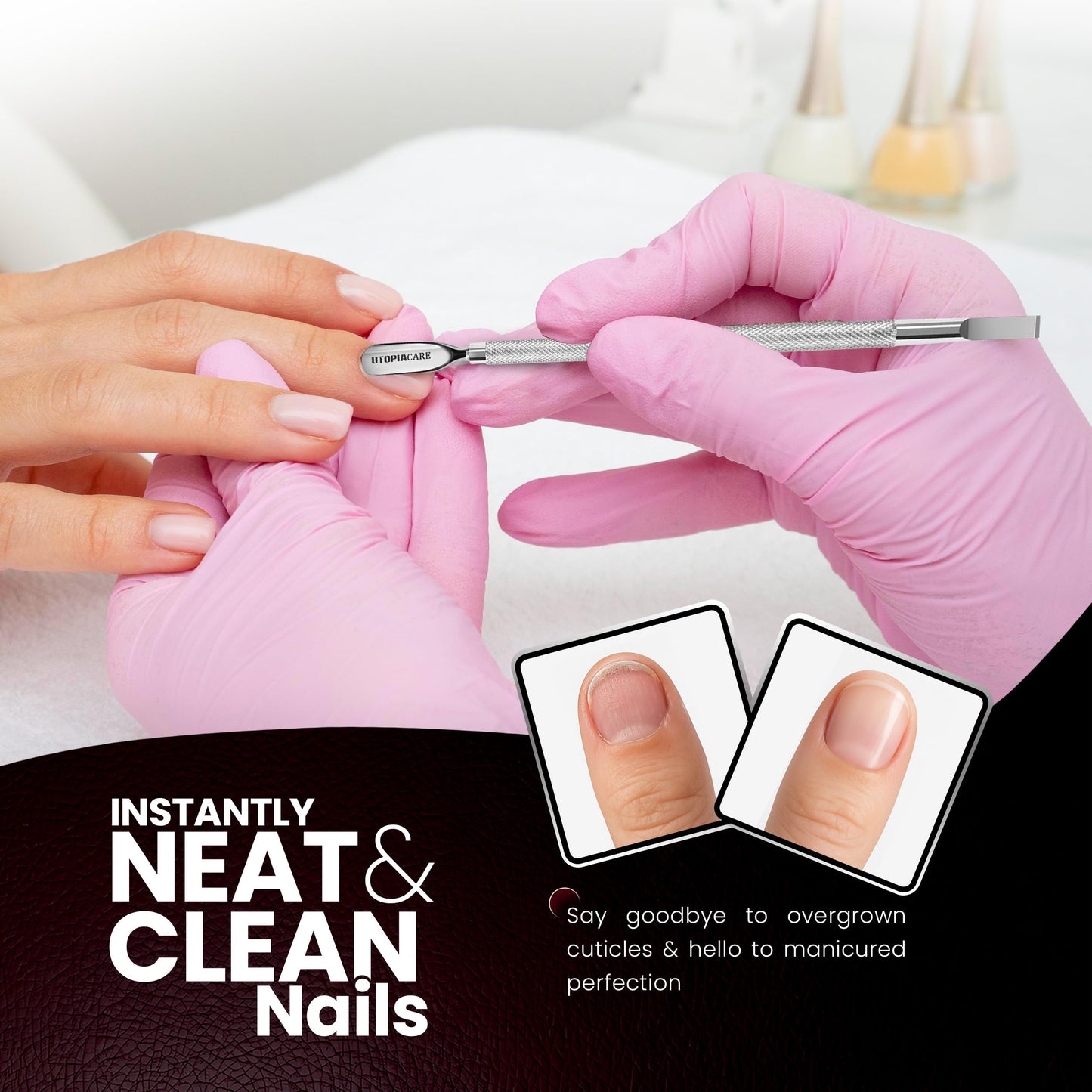 Utopia Care Cuticle Pusher Tool & Spoon Nail Cleaner Beauty and Personal Care Utopia Care
