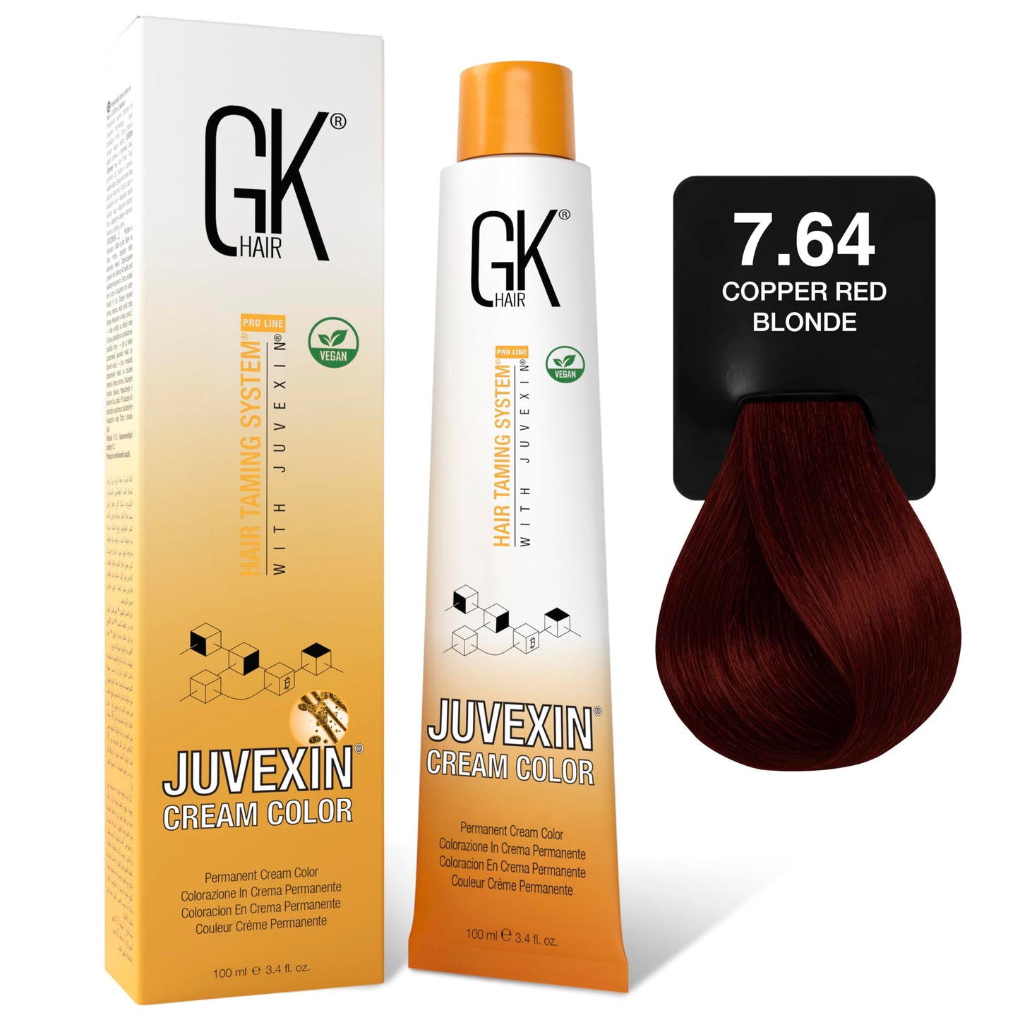 GK HAIR Global Keratin Professional Hair Color Cream Tube (3.4 Fl Oz/100ml) Nourishing & Cleansing Colors for Styling High Performance Long Lasting Beauty & Personal Care GK HAIR