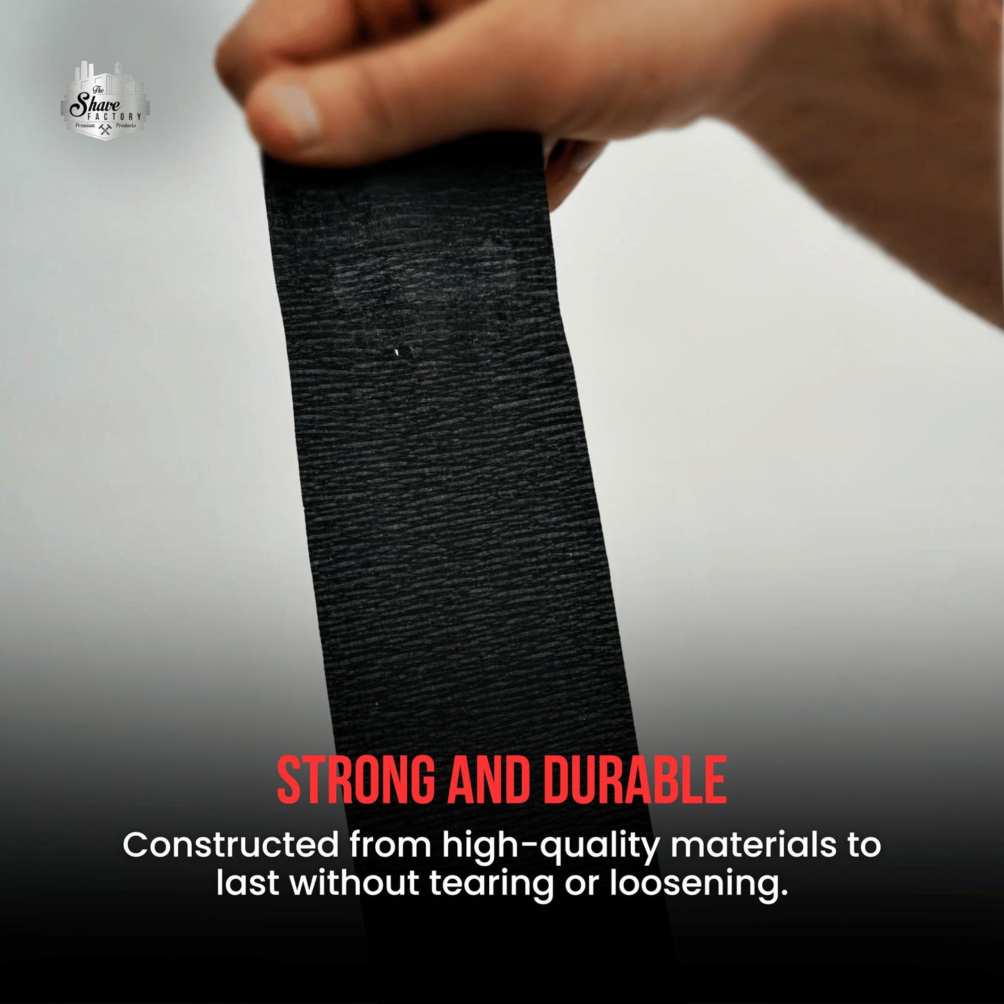 The Shave Factory Black Neck Strip, Disposable Barber Paper Roll, Protects Your Neck, Hygienic Option for Barbers, Unisex, All Ages Beauty and Personal Care the shave factory