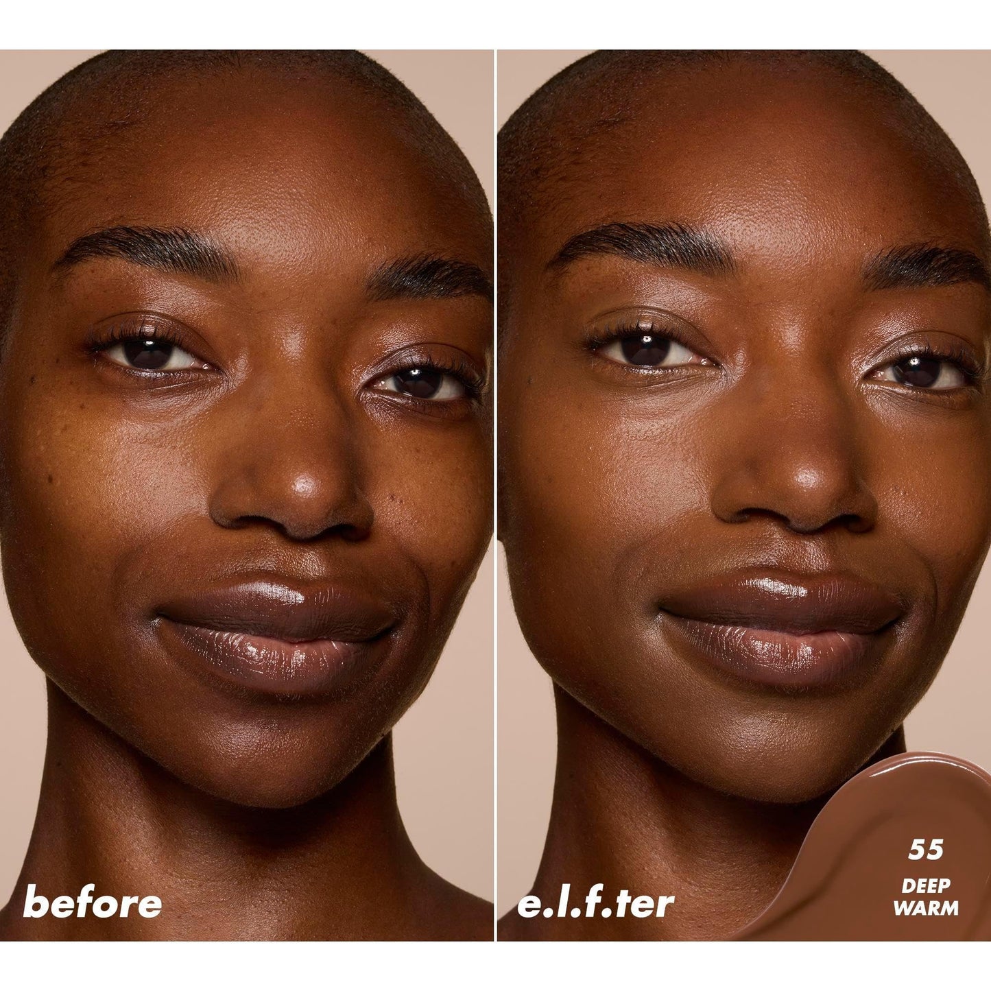 e.l.f. Soft Glam Satin Concealer, Medium Coverage For Blemishes & Under-Eye, Crease-Resistant, Long Lasting, Vegan , 55 Deep Warm Beauty & Personal Care e.l.f.