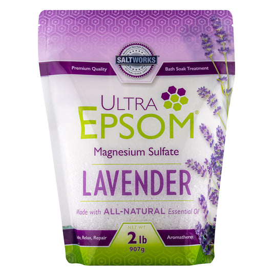 SaltWorks Ultra Epsom Scented Bath Salt, Lavender, 2 Pound Bag Beauty and Personal Care SaltWorks