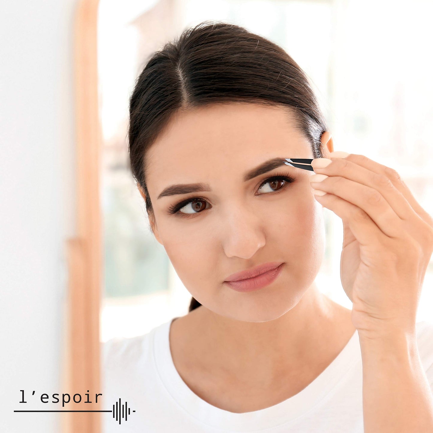L’espoir High Precision Slant Tweezers with Perfect Alignment (Rust-Free, Stainless Steel) Best for Daily Beauty Routine - Single Piece for Men Beauty & Personal Care L’espoir