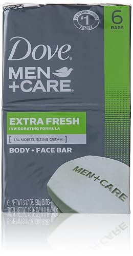 Dove Men+care Extra Fresh Body + Face Soap Bars, 3.17 (Pack of 6) Beauty & Personal Care Dove