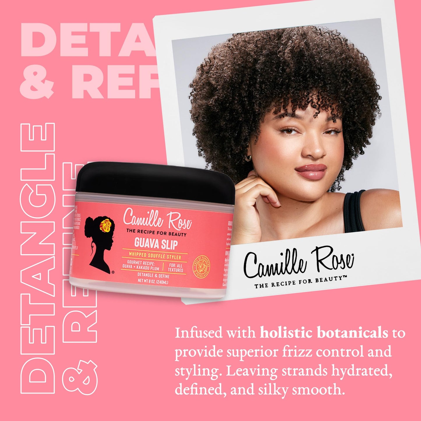 Camille Rose Guava Whipped Hair Styling Cream, with Kakadu Plum & Shea Butter to Detangle, Control Frizz & Define Strands, for All Hair Textures, 8 oz Beauty & Personal Care Camille Rose