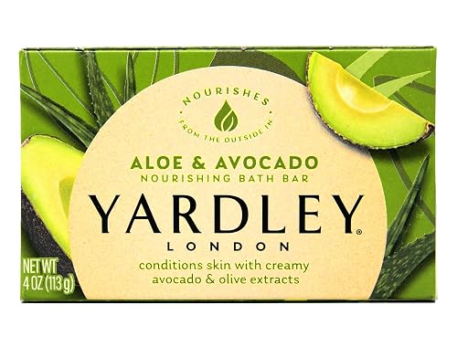 Yardley Bar Soap, Botanical Aloe & Avocado, 4.0 Ounce (Pack of 7) Beauty & Personal Care Yardley